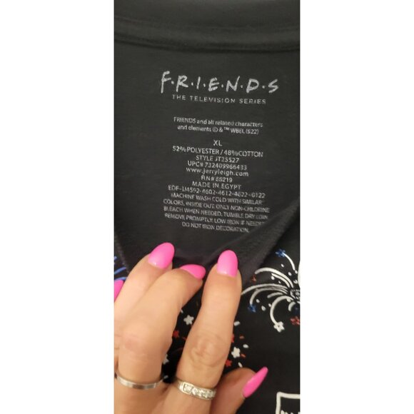 Friends TV Show Fireworks Graphic Crop Top Shirt - XL black - Picture 4 of 8